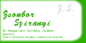 zsombor sziranyi business card